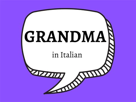 grandma traduzione|grandma definition in italian.